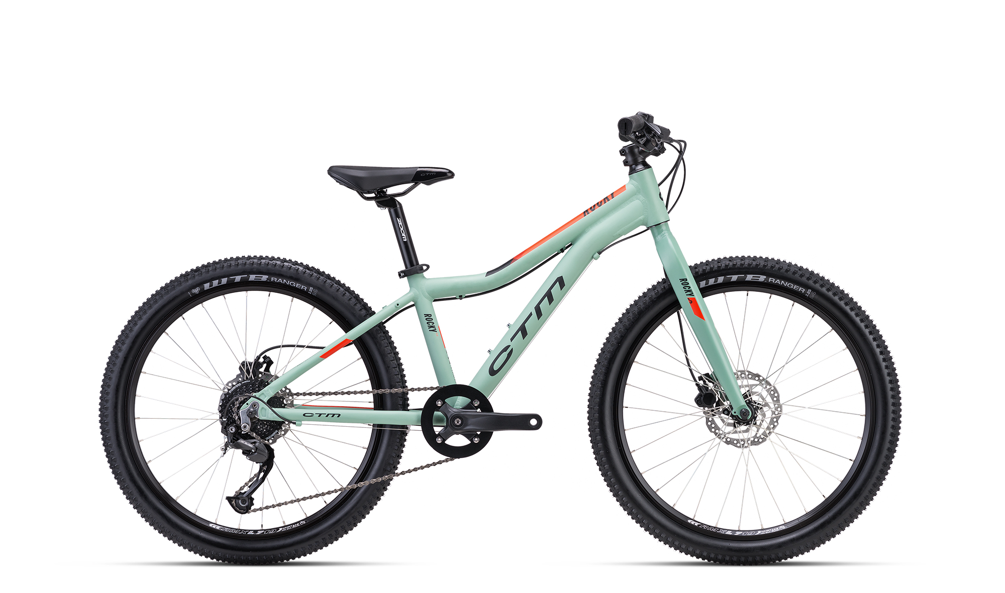 Bicicleta CTM ROCKY 5.0 - mat gri-verde / portocaliu 13