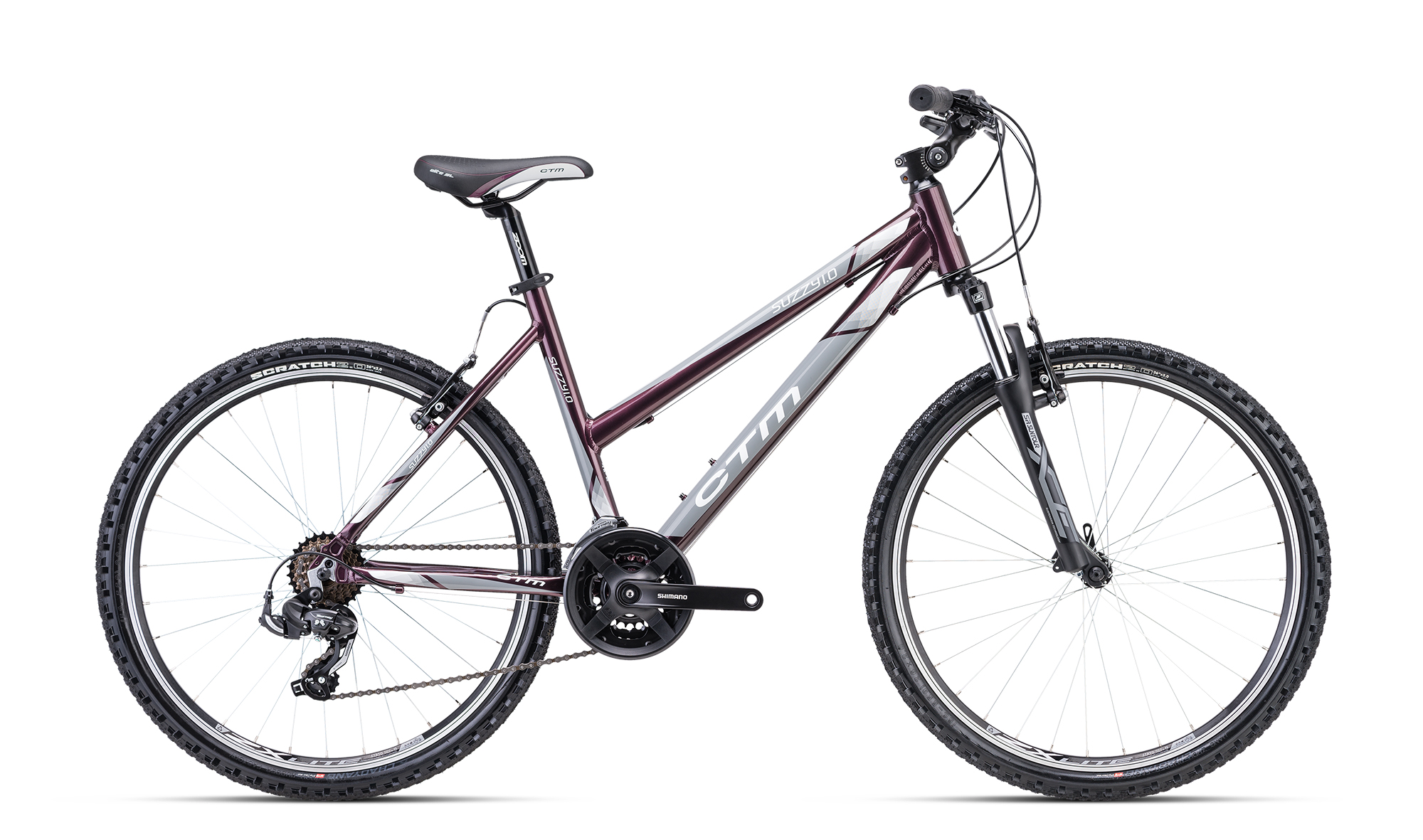 Bicicleta CTM SUZZY 1.0 - ros inchis perlat / gri L (18