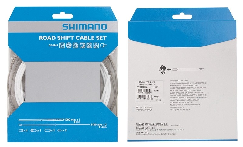 Set cabluri si camasi schimbator Shimano DA79 sosea alb