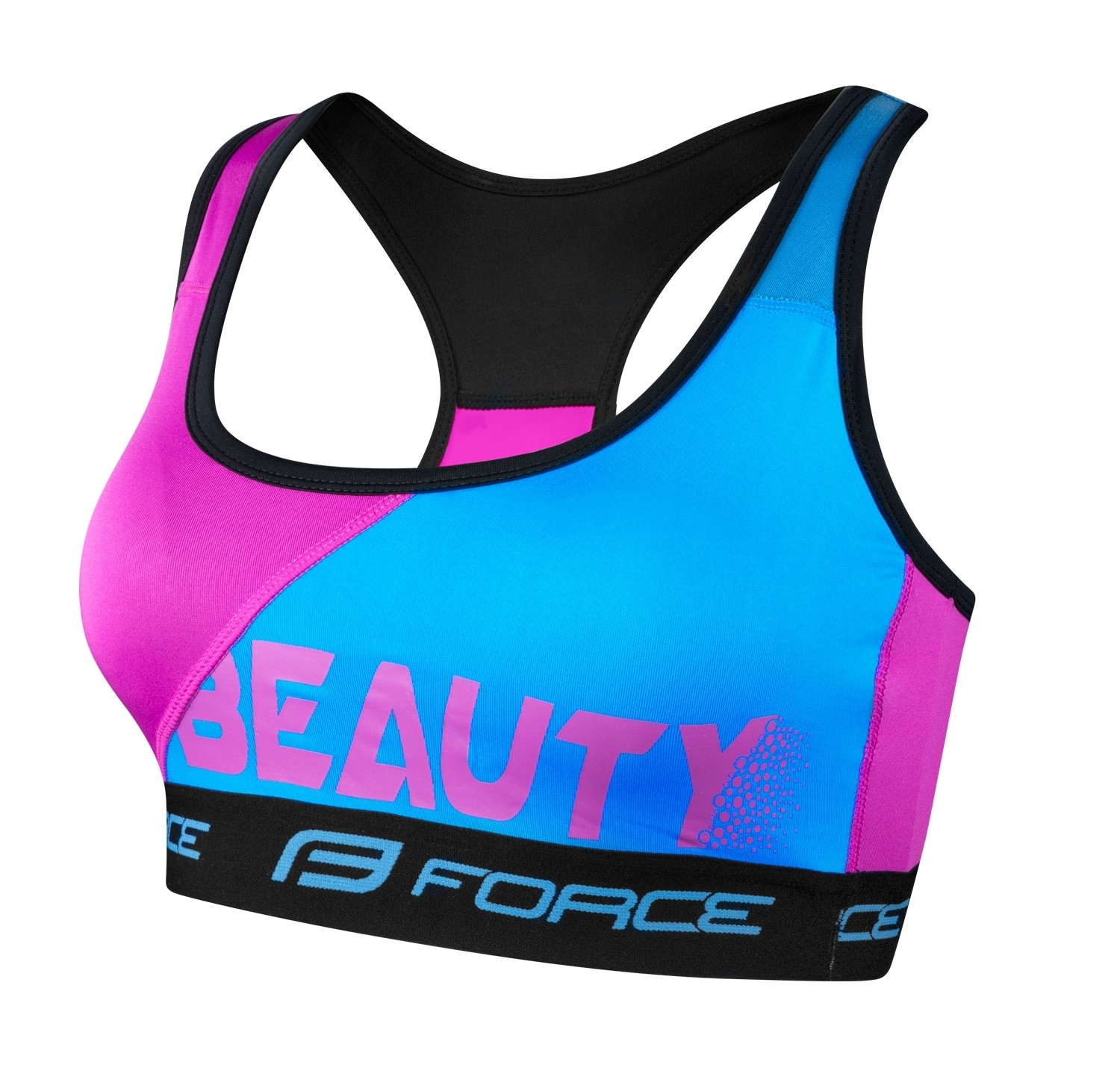 Bustiera sport Force Beauty albastru/roz XS