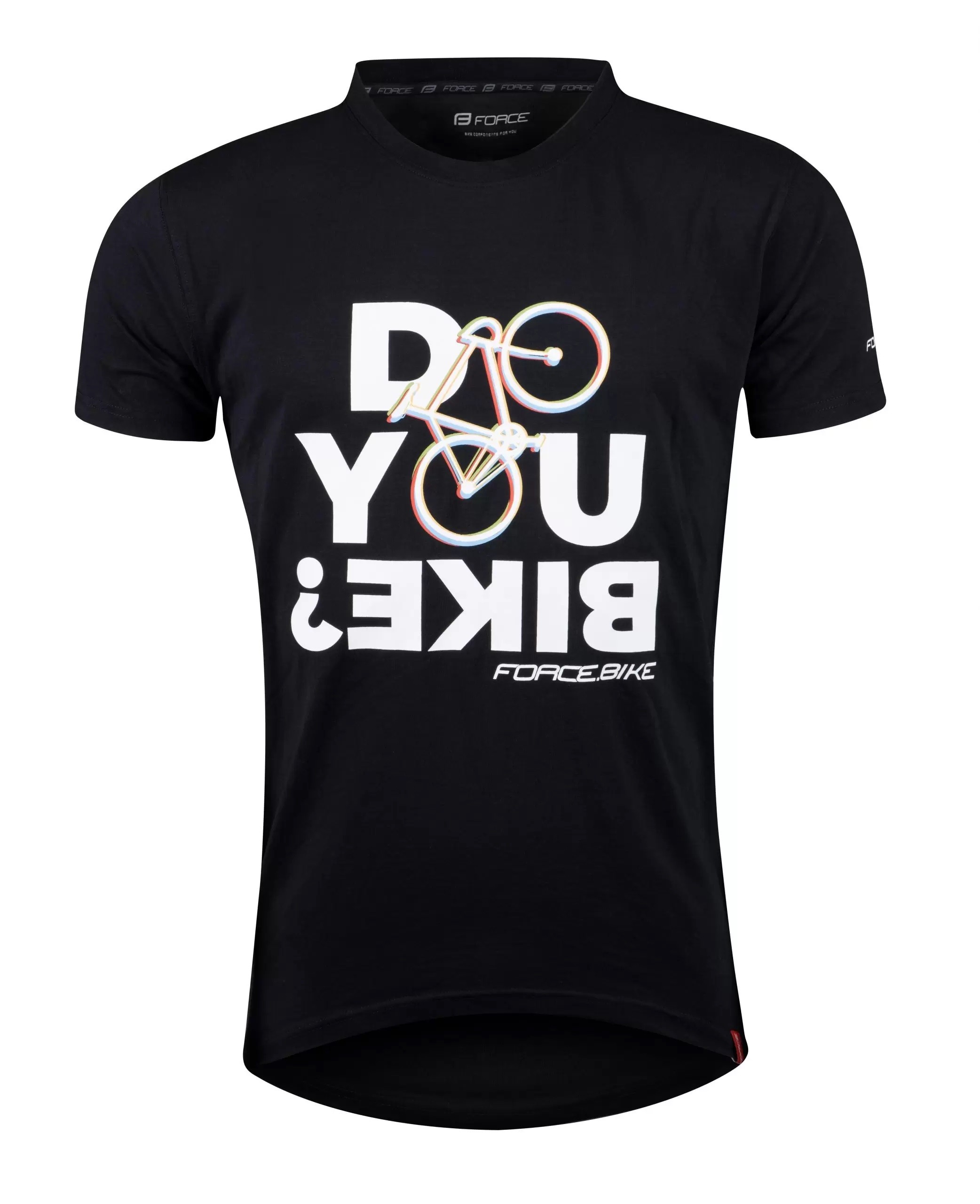 Tricou ciclism Force Bike, negru, XL