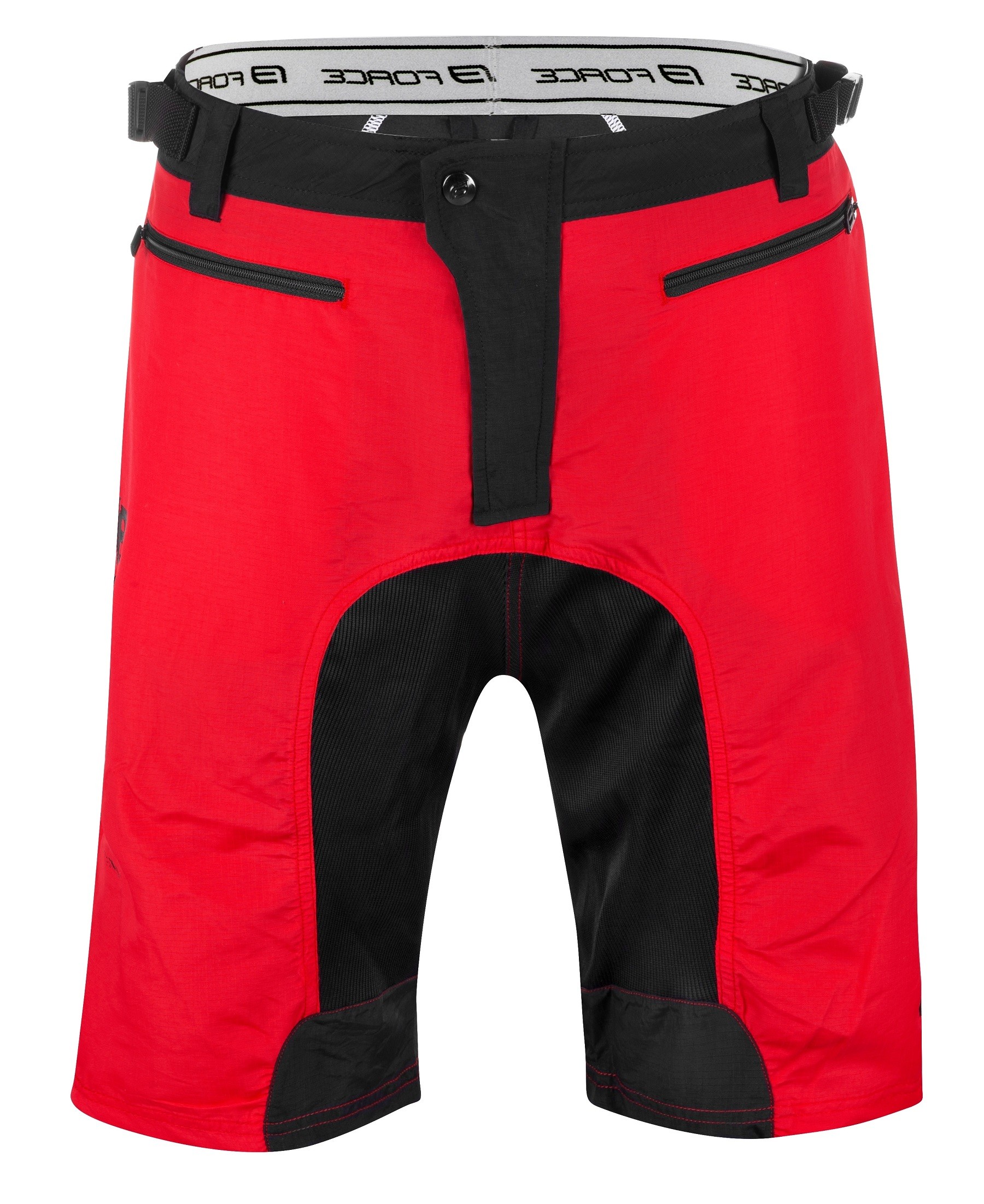 Pantaloni Force MTB-11 cu sub-pantaloni cu bazon Rosii XXL