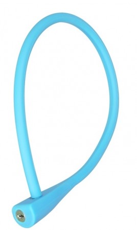 Antifurt cablu CTM SOFTY 10x600mm cu cheie bleu