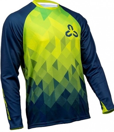 Tricou ciclism CTM ENDURO albastru/verde