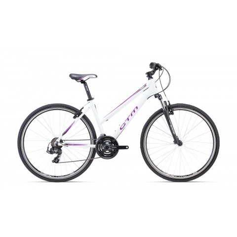 Bicicleta CTM MAXIMA 1.0 - alb-violet perlat L (18")