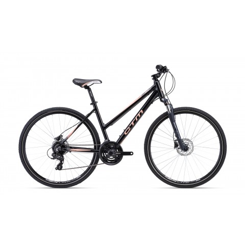 Bicicleta CTM MAXIMA 3.0 - negru perlat / ros deschis L (18")