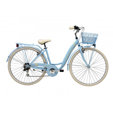 Bicicleta Adriatica Panda 28 Lady 6V albastru matt 42 cm